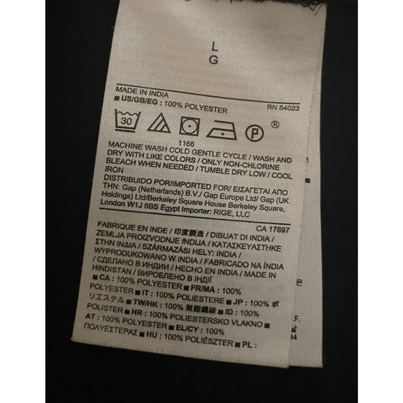 Banana Republic Womens Dark Blouse Size Large Navy Silky Office Dressy Top - Picture 6 of 10